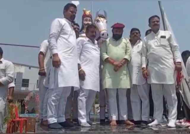 ऊना में महाराणा प्रताप की मूर्ति का किया अवलोकन
