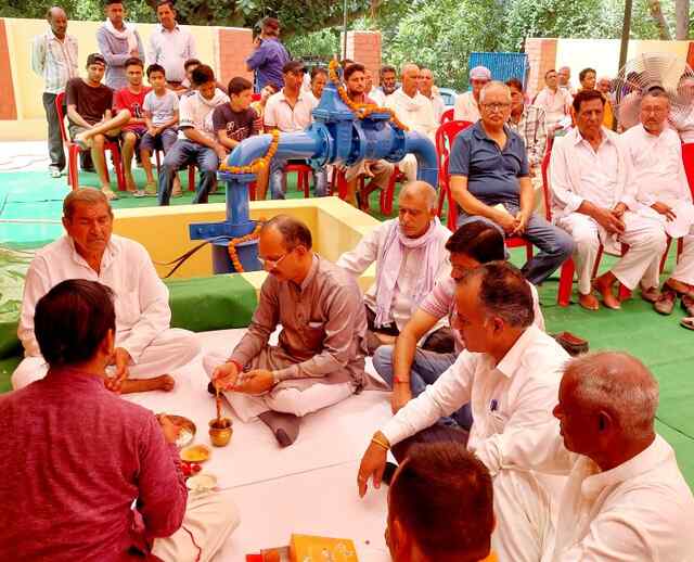 सत्ती ने मलाहत में 57 लाख से निर्मित सिंचाई योजना का किया शुभारंभ