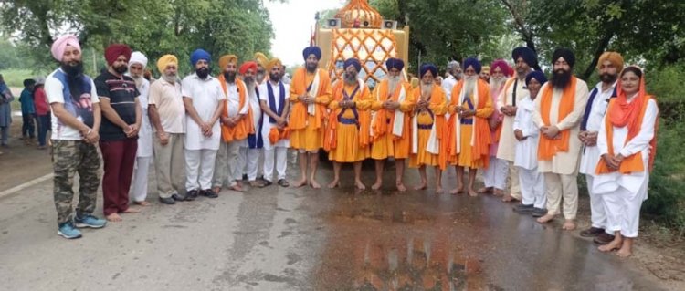 ਸ੍ਰੀ ਗੁਰੂ ਹਰਗੋਬਿੰਦ ਸਾਹਿਬ ਜੀ ਦੇ ਪ੍ਰਕਾਸ਼ ਪੁਰਬ ਨੂੰ ਸਮਰਪਿਤ ਮਹਾਨ ਪੈਦਲ ਯਾਤਰਾ ਦਾ ਭਰਵਾਂ ਸਵਾਗਤ 