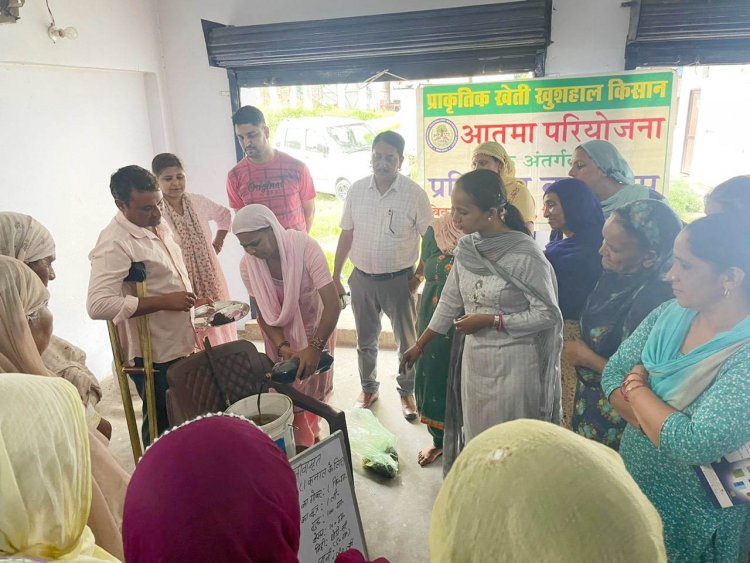प्राकृतिक खेती पर गांव ठाकरां में शुरू हुआ प्रशिक्षण शिविर