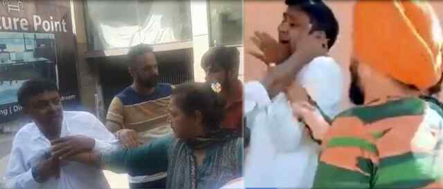 जालंधर में ट्रेवल एजेंटों के परिजनों ने बिल्डिंग मालिक को घेरकर मारे लात घुसे, देखें वीडियो