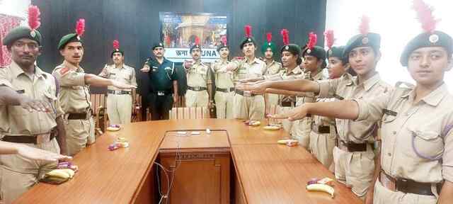 नशा मुक्त भारत अभियान पर एनसीसी कैडिटों ने ली शपथ