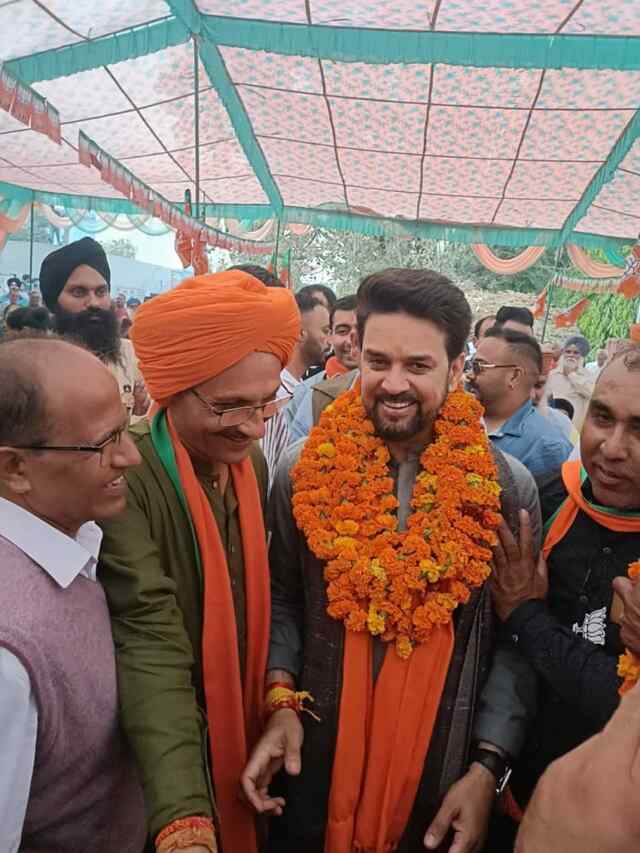 अनुराग ठाकुर ने सम्भाली भाजपा प्रत्याशी सतपाल सिंह सत्ती के चुनाव प्रचार की कमान