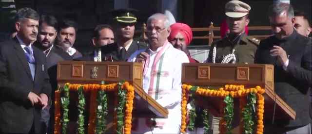 हिमाचल के नए मुख्यमंत्री बने सुखविंदर सिंह सुक्खू, मुकेश अग्निहोत्री ने ली डिप्टी सीएम पद की शपथ