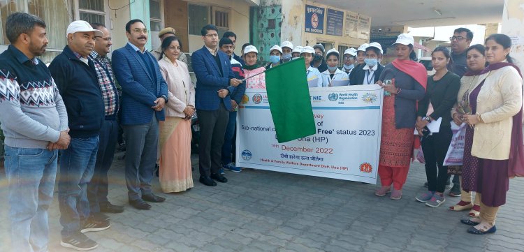 उपायुक्त ने 5 टीवी सर्वेक्षण टीमों को हरी झण्डी दिखाकर किया रवाना