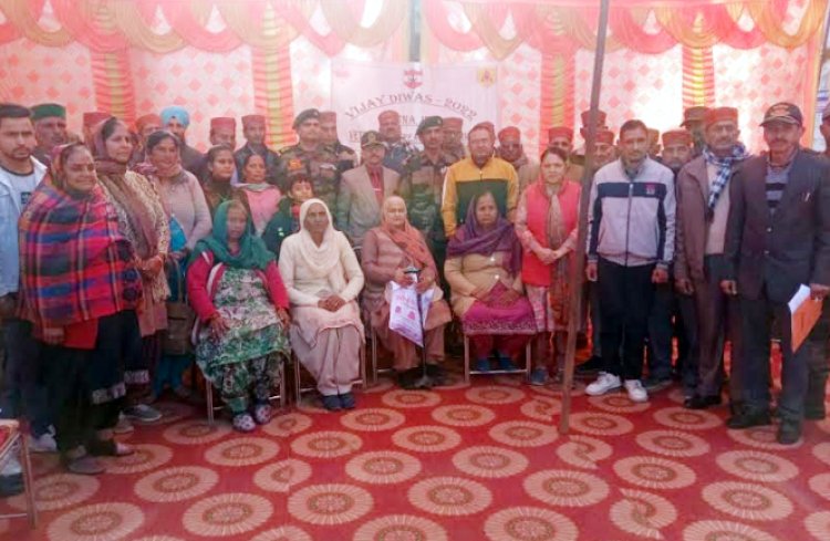 राष्ट्र के लिए सर्वोच्च बलिदान देने वाले वीर सैनिकों की वीर नारियों को किया सम्मानित