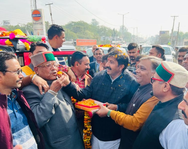 डॉक्टर आर्य व इंटक के वरिष्ठ नेता कामरेड जगतराम ने डिप्टी सीएम का किया स्वागत
