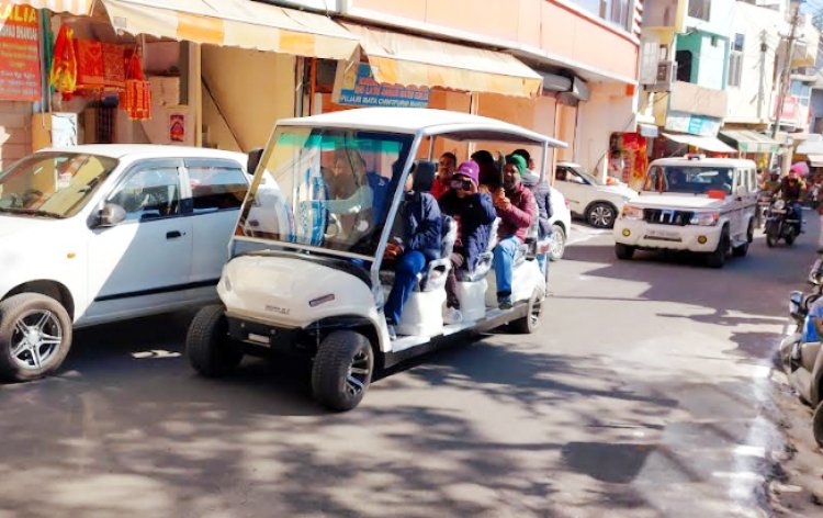 छिन्मस्तिका धाम चिंतपूर्णी में ई-वाहन का हुआ सफल ट्रायल