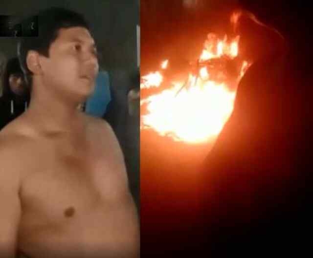 जालंधरः पुलिस की कार्रवाई से नाराज युवक ने बाइक को लगाई आग, देखें वीडियो