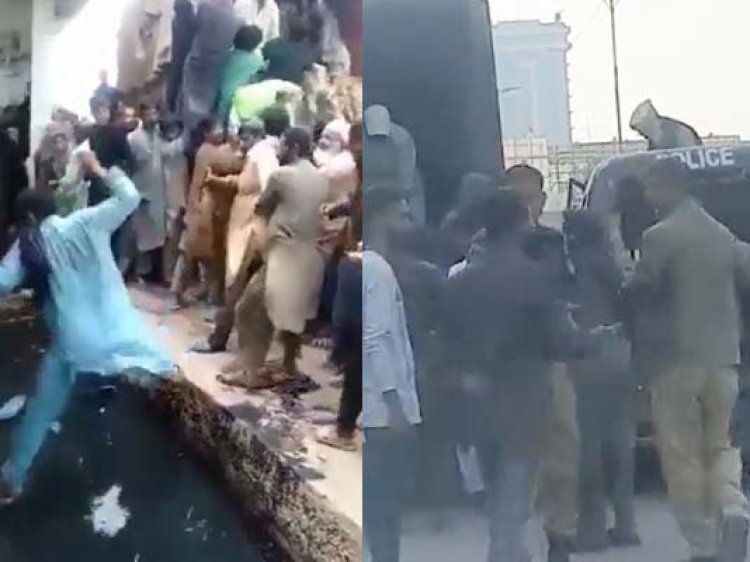 दाने-दाने के लिए तरस रहे लोग, गेंहू के कट्टे के लिए एक-दूसरे को नाले में रहे फेंक, देखें वीडियो