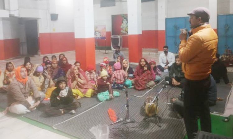 दुर्गा माता मंदिर बददी में किया हनुमान चालीसा का सामूहिक पाठ