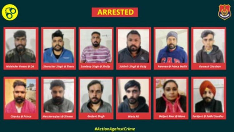 पंजाबः पुलिस ने अंतरराष्ट्रीय गिरोह के 13 सदस्य हथियारों सहित किए गिरफ़्तार