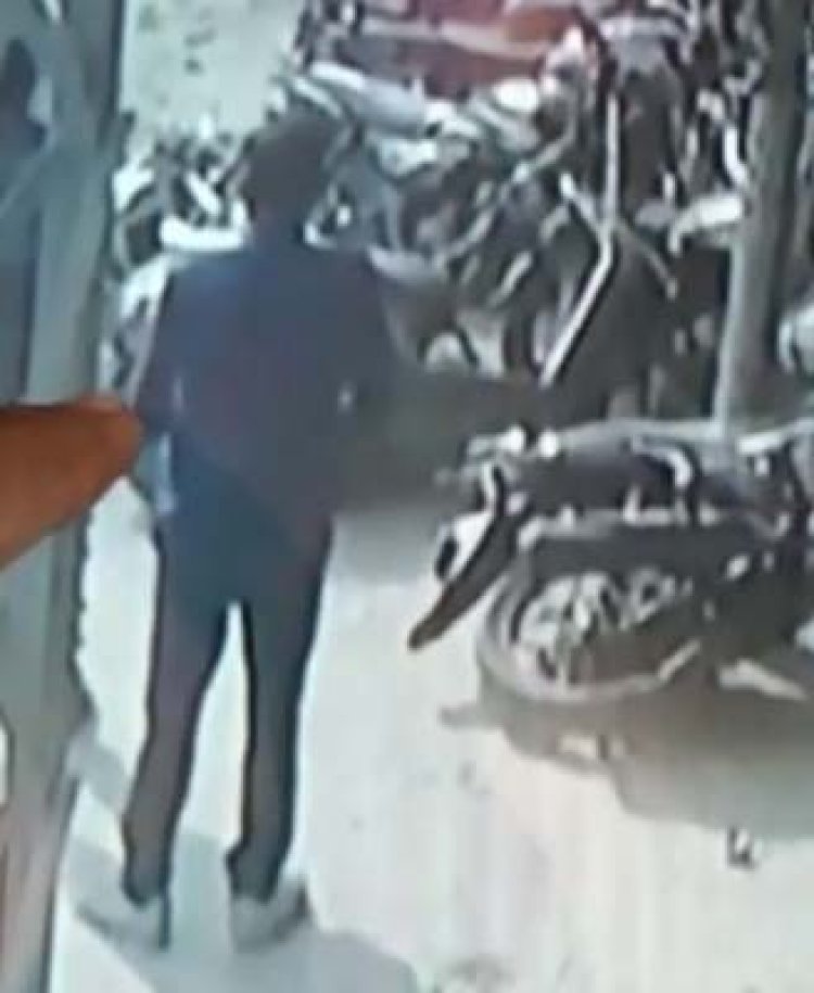 पंजाबः व्यक्ति की गुंडागर्दी, ईंटों से कई बाइके तोड़ी, देखें CCTV