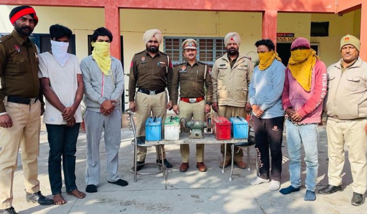 नशीली गोलियां और चोरी के मामले में 5 गिरफ्तार 