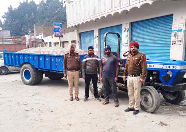 जालंधरः अवैध खनन के मामले में ट्रैक्टर ट्राली सहित एक गिरफ्तार 