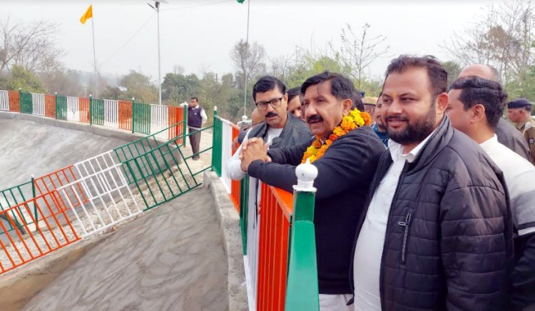 उप मुख्यमंत्री मुकेश अग्निहोत्री ने किया नगनोली तलाब का लोकार्पण