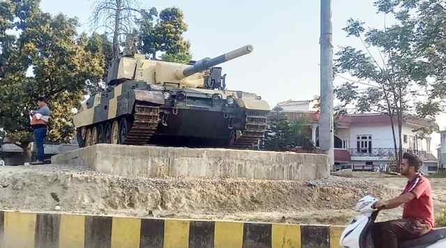हिमाचल के प्रवेश द्वार घालूवाल में 45 टन का टैंक स्थापित