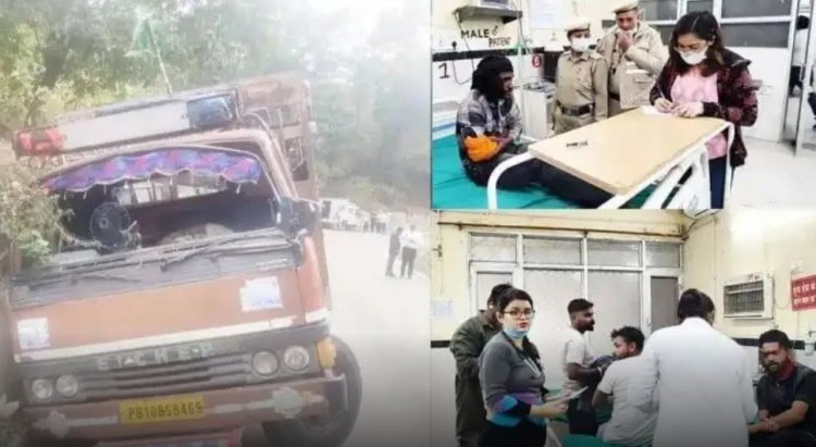 तलाई मोड़ पर श्रद्धालुओं से भरा टैंपू पलटा