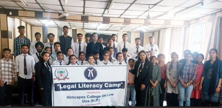 हिम्केप्स लॉ कॉलेज ने राजकीय महाविद्यालय अम्व में कानून सहायता शिविर का आयोजन किया