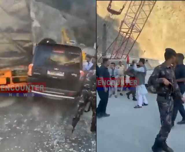 बड़ी खबरः केंद्रीय मंत्री की कार को ट्रक ने मारी टक्कर, देखें वीडियो
