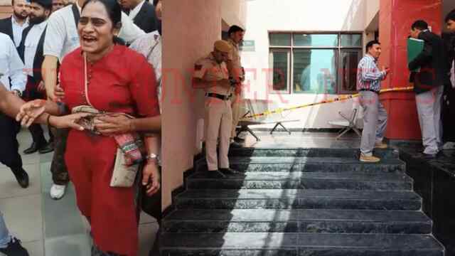 कोर्ट परिसर में वकील की ड्रेस में आए हमलावर ने महिला को मारी गोलीयां, देखें वीडियो