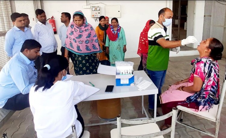 कोविड़ के बढ़ते मामलों के मद्देनजर हरोली मे 20 लोगों की कोविड़ जांच
