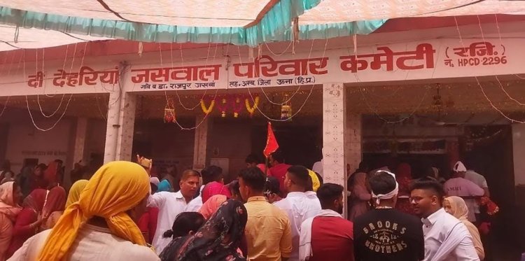 राजपुर जस्वां में कुल देवी मां के दरबार में लगा संगतो का मेला