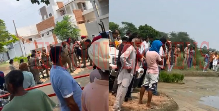 जालंधरः पंचायती जमीन छुड़वाने को लेकर पुलिस बल तैनात, देखें वीडियो