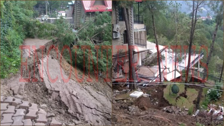 भारी बारिश से मचा कोहराम, निर्माणाधीन बिल्डिंग गिरी, संपर्क मार्ग हुआ बंद, कई घरों पर मंडराया खतरा