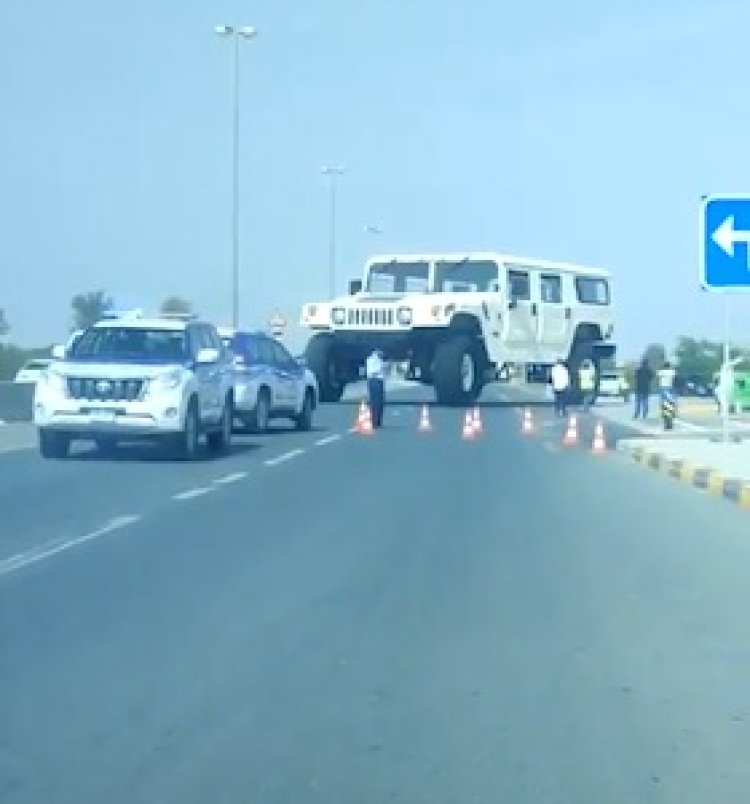 अरबपति शेख हमाद की 46 फीट लंबी और 21 फीट ऊंची  Hummer H1, वीडियो वायरल