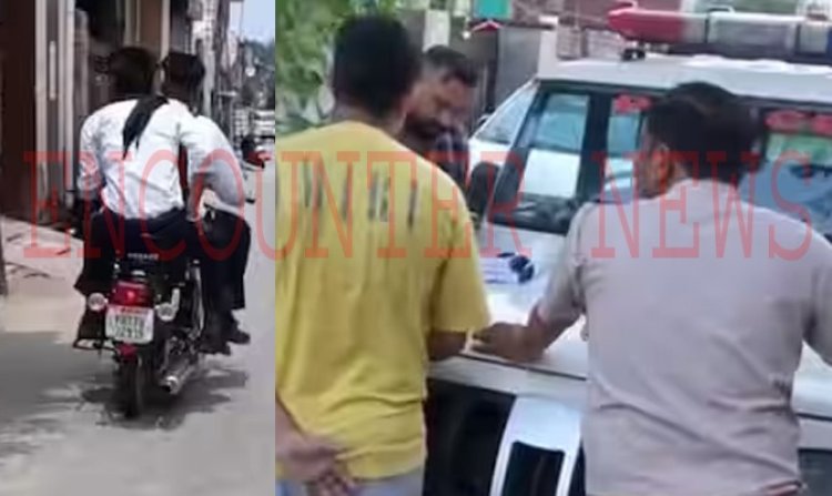 होशियारपुरः बुलेट पर पटाखे बजाने वाले युवकों पर पुलिस की कार्रवाई, घर जाकर काटा चालान