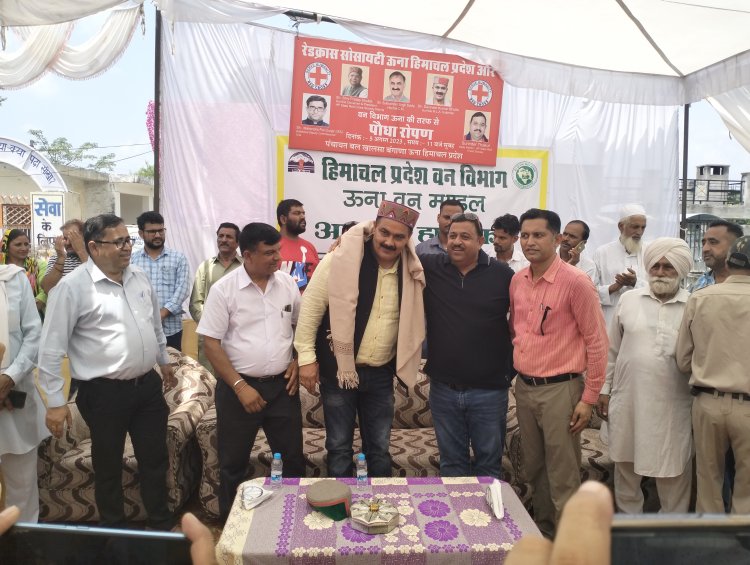 रेंडक्रॉस सोसाइटी के सौजन्य से बल्ह खालसा में मनाया वन महोत्सव, भुट्टो रहे मुख्यातिथि