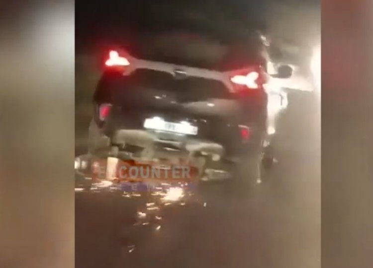दिल दहलाने वाला मामला, 10 किमी. तक बाइक को घसीट कर ले गया कार चालक, देखें वीडियो