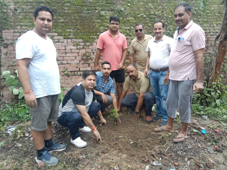 आबकारी विभाग के रक्कड़ कॉलोनी परिसर में किया गया पौधा रोपण