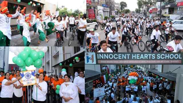 जालंधरः इनोसेंट हार्ट्स देशभक्ति से ओतप्रोत : विद्यार्थियों ने साइक्लोथाॅन से दिया ‘मेरी माटी, मेरा देश’ का संदेश