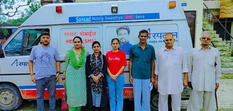सांसद मोबाईल स्वास्थ्य सेवा ने राजली वन्याला, लयाना में 47 लोगों का स्वास्थ्य जांचा