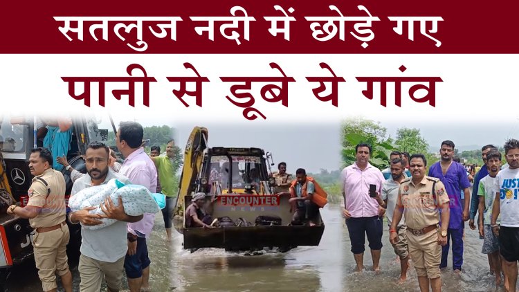 पंजाबः सतलुज नदी में छोड़े गए पानी से डूबे ये गांव, देखें वीडियो