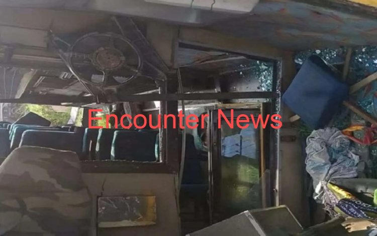 दर्दनाक हादसाः बच्चों से भरी स्कूल बस पलटी, मची चीख पुकार, देखें वीडियो