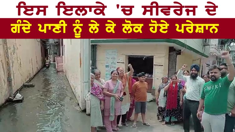 ਜਲੰਧਰ : ਇਸ ਇਲਾਕੇ ‘ਚ ਸੀਵਰੇਜ ਦੇ ਗੰਦੇ ਪਾਣੀ ਤੋਂ ਲੋਕ ਹੋਏ ਪਰੇਸ਼ਾਨ, ਦੇਖੋ ਵਿਡਿਓ