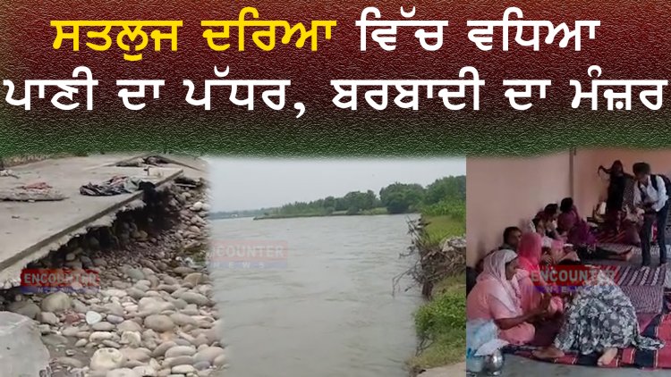 ਪੰਜਾਬ : ਸਤਲੁਜ ਦਰਿਆ ਵਿੱਚ ਵਧਿਆ ਪਾਣੀ ਦਾ ਪੱਧਰ, ਫਸਲ ‘ਤੇ ਜਮੀਨ ਹੋ ਚੁੱਕੀ ਬਰਬਾਦ, ਦੇਖੋ ਵੀਡਿਓ