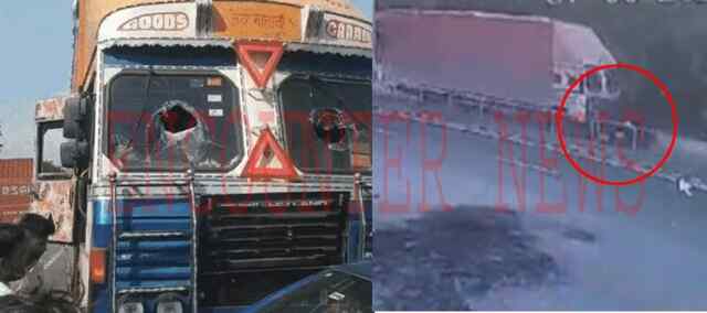 हाईवे पर कार को 2 किमी तक घसीटता ले गया कंटेनर चालक, देखें CCTV