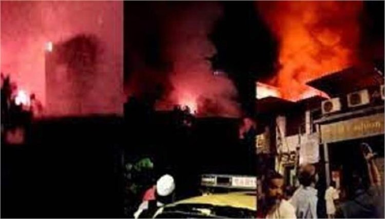 झुग्गियों में लगी आग, मौके पर पहुंची दमकल की गाड़ियां