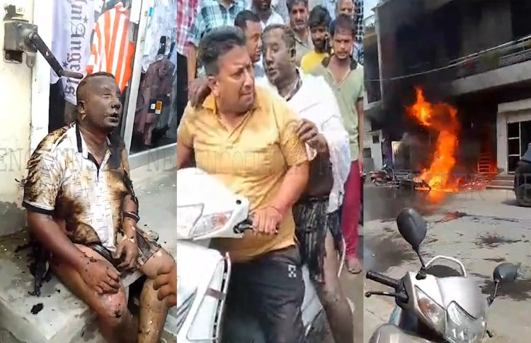 पंजाबः महिला से परेशान होकर व्यक्ति ने लगाई आग, दुकान जलकर हुई राख, देखें वीडियो