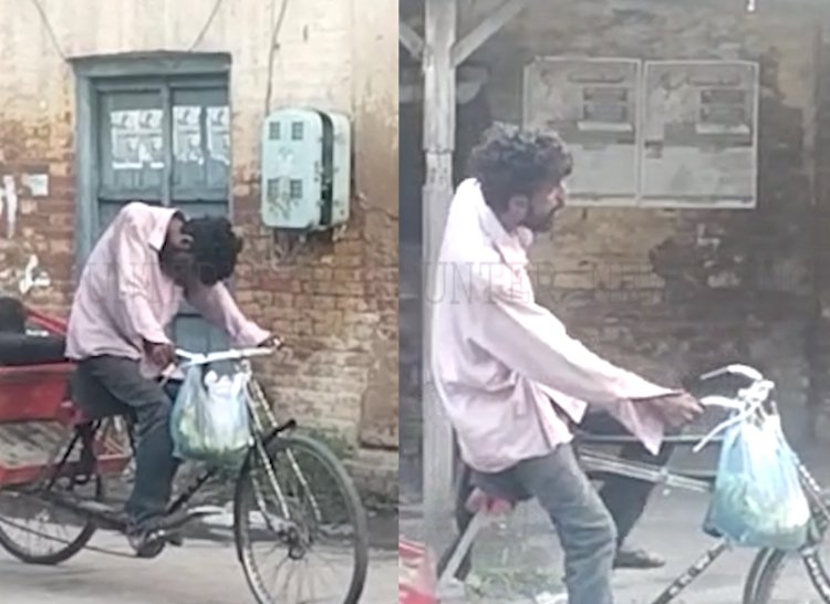 कपूरथला : नशे में टल्ली रिक्शा चालक की वीडियो हो रही वायरल