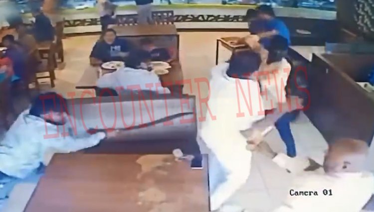 होटल में हमलावारों ने नेता पर तेजधार हथियारों से किया हमला, देखें CCTV