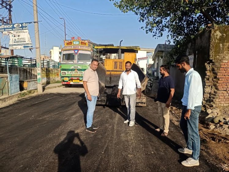 बद्दी बस स्टैंड से पार्क तक मार्ग को किया रिमेटल