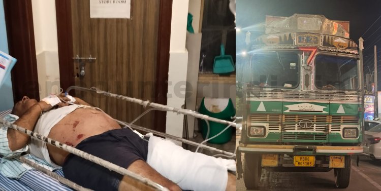 जालंधर: दोबाबा चौक के पास ट्रक की चपेट में आया व्यक्ति, दोनों टांगें टूटी