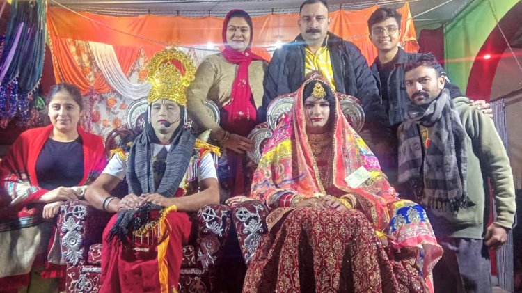 सीता स्वयंबर में माता सीता विदाई में भावुक हुआ पूरा पंडाल
