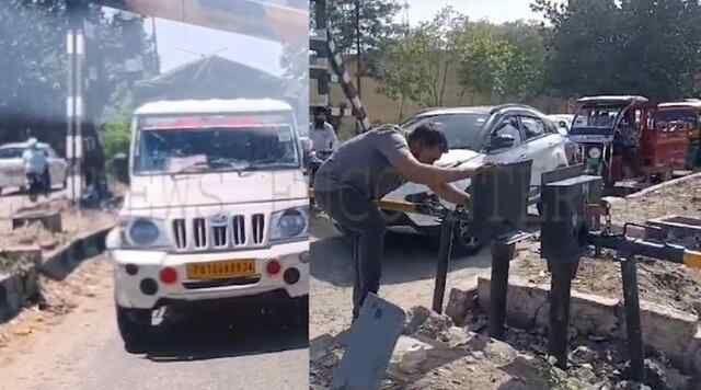 पंजाब : गाड़ी चालक ने तोडा फाटक, टला बड़ा हादसा, देखे वीडियो