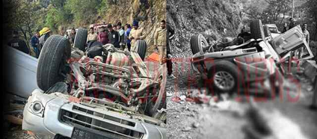 घूमने गए छात्रों की कार खाई में गिरी, 6 की मौ+त